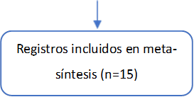 Registros incluidos en meta-síntesis (n=15)